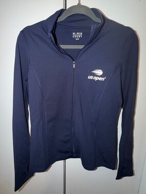 US Open Court Women's Navy Full-Zip Jacket